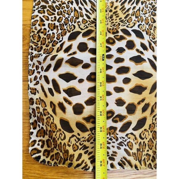 Leopard Print Women's Fashion Scarf, Lightweight Animal Print Scarf - Picture 5 of 5